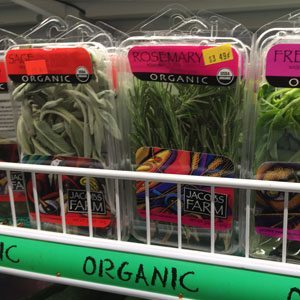 Organic Herbs Display